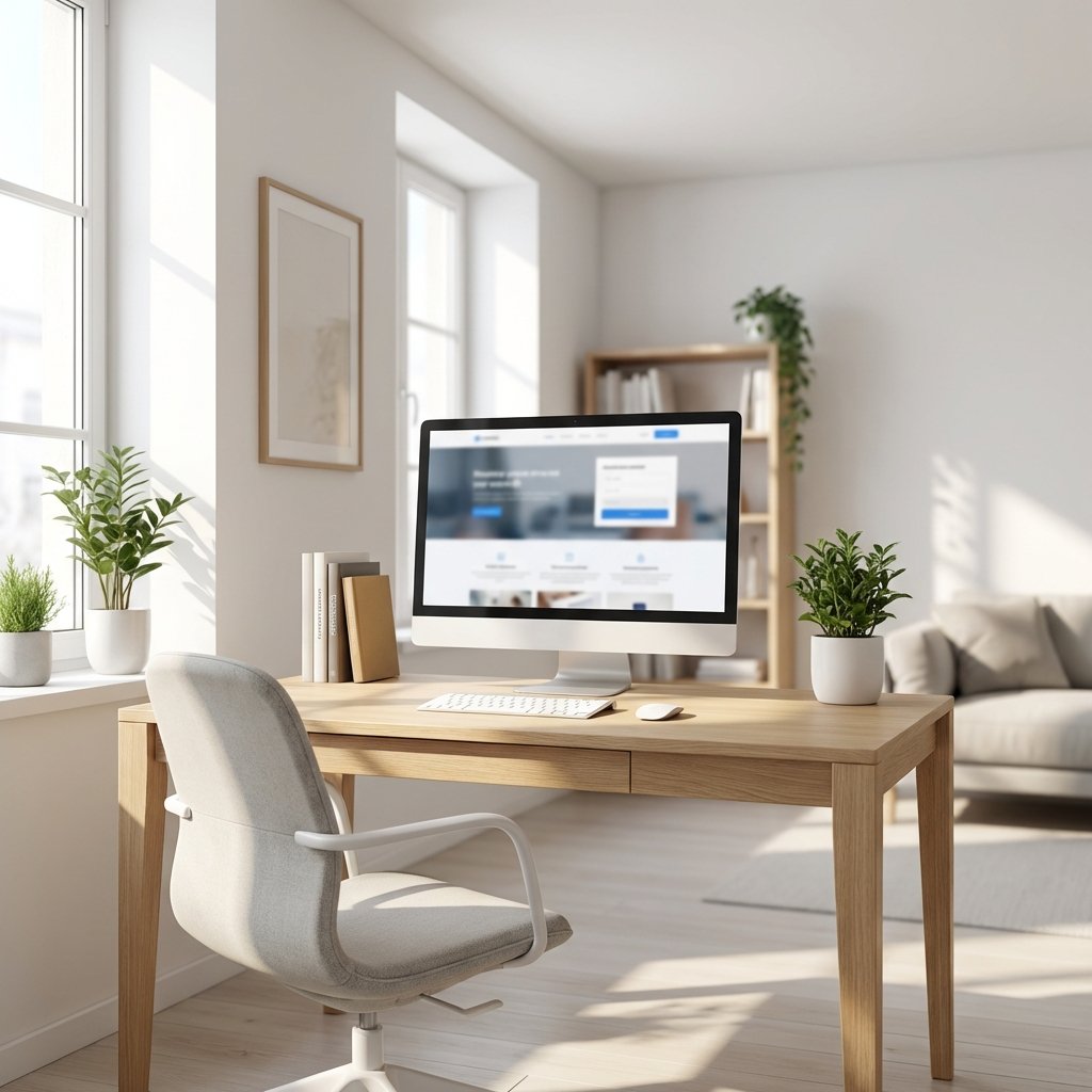 Modern minimalist office space